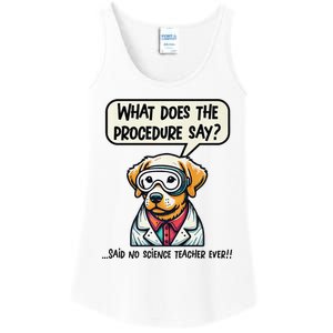 Funny Sarcastic “Lab Dog” Science Teacher Premium Ladies Essential Tank