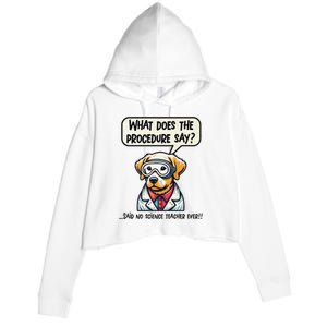 Funny Sarcastic “Lab Dog” Science Teacher Premium Crop Fleece Hoodie