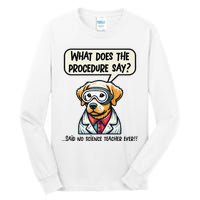 Funny Sarcastic “Lab Dog” Science Teacher Premium Tall Long Sleeve T-Shirt