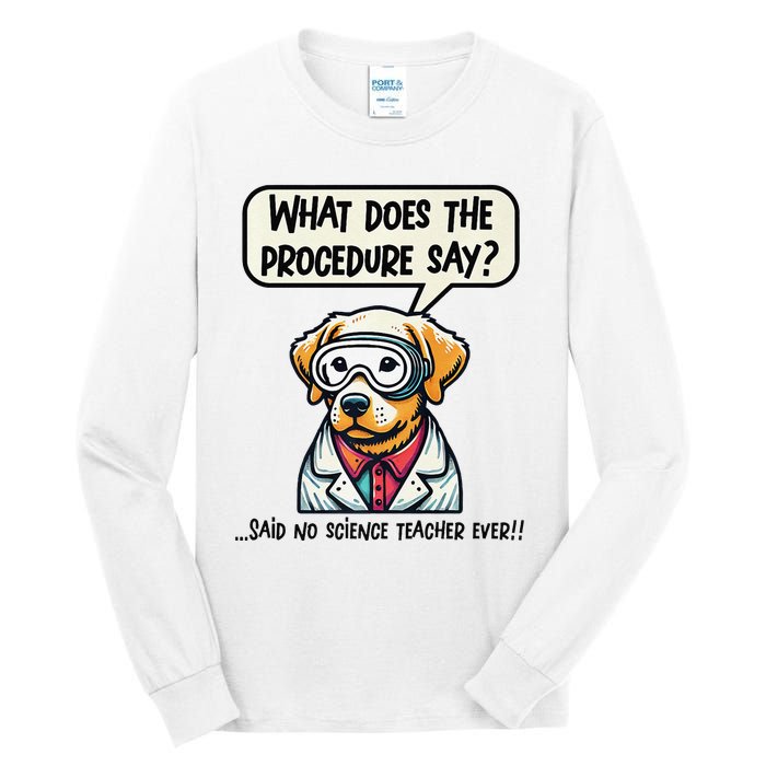 Funny Sarcastic “Lab Dog” Science Teacher Premium Tall Long Sleeve T-Shirt