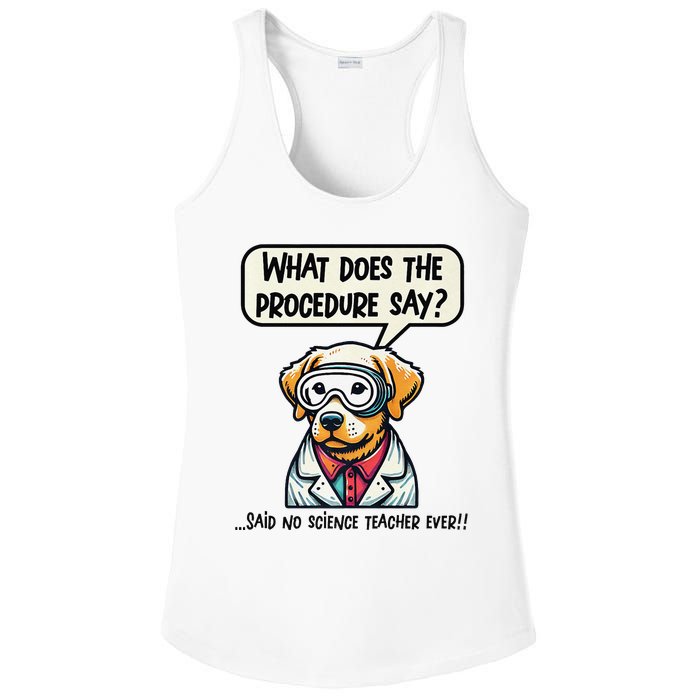 Funny Sarcastic “Lab Dog” Science Teacher Premium Ladies PosiCharge Competitor Racerback Tank