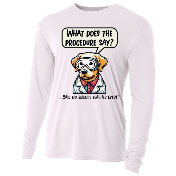 Funny Sarcastic “Lab Dog” Science Teacher Premium Cooling Performance Long Sleeve Crew