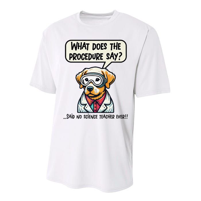 Funny Sarcastic “Lab Dog” Science Teacher Premium Performance Sprint T-Shirt