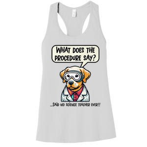 Funny Sarcastic “Lab Dog” Science Teacher Premium Women's Racerback Tank