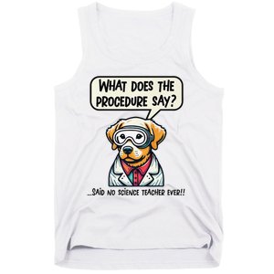 Funny Sarcastic “Lab Dog” Science Teacher Premium Tank Top