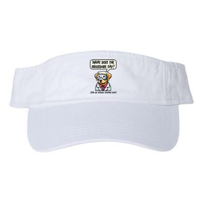 Funny Sarcastic “Lab Dog” Science Teacher Premium Valucap Bio-Washed Visor