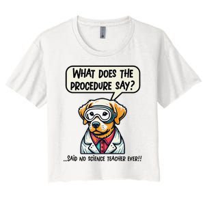 Funny Sarcastic “Lab Dog” Science Teacher Premium Women's Crop Top Tee