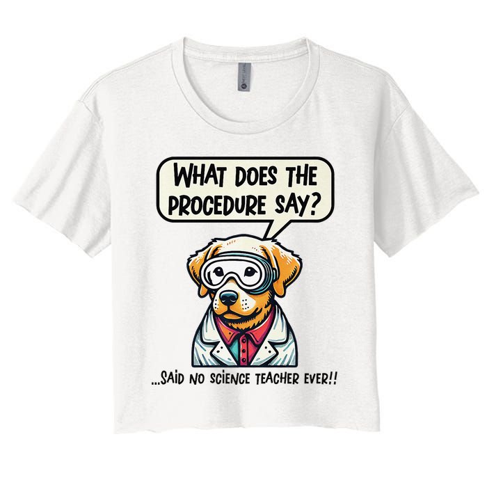 Funny Sarcastic “Lab Dog” Science Teacher Premium Women's Crop Top Tee