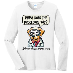 Funny Sarcastic “Lab Dog” Science Teacher Premium Ladies Long Sleeve Shirt