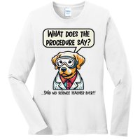 Funny Sarcastic “Lab Dog” Science Teacher Premium Ladies Long Sleeve Shirt