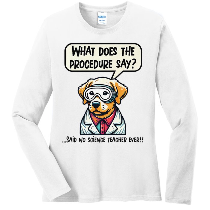 Funny Sarcastic “Lab Dog” Science Teacher Premium Ladies Long Sleeve Shirt