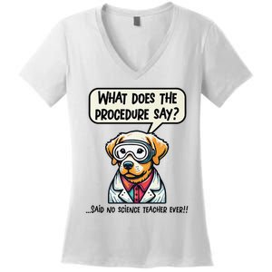 Funny Sarcastic “Lab Dog” Science Teacher Premium Women's V-Neck T-Shirt