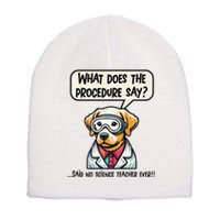 Funny Sarcastic “Lab Dog” Science Teacher Premium Short Acrylic Beanie