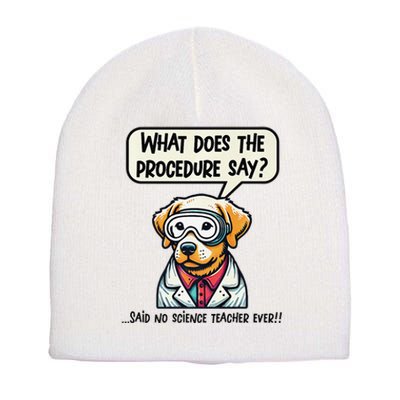 Funny Sarcastic “Lab Dog” Science Teacher Premium Short Acrylic Beanie