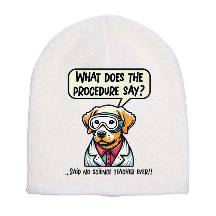 Funny Sarcastic “Lab Dog” Science Teacher Premium Short Acrylic Beanie