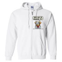 Funny Sarcastic “Lab Dog” Science Teacher Premium Full Zip Hoodie