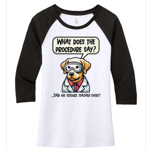 Funny Sarcastic “Lab Dog” Science Teacher Premium Women's Tri-Blend 3/4-Sleeve Raglan Shirt