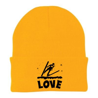 Funny Skiing Lover Gift For Skier Knit Cap Winter Beanie