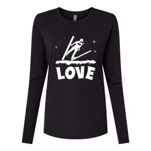 Funny Skiing Lover Gift For Skier Womens Cotton Relaxed Long Sleeve T-Shirt