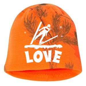 Funny Skiing Lover Gift For Skier Kati - Camo Knit Beanie