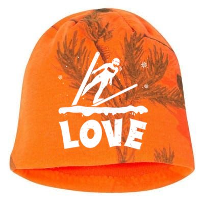 Funny Skiing Lover Gift For Skier Kati - Camo Knit Beanie