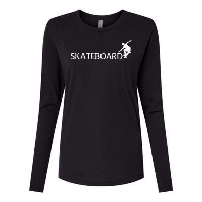 Funny Skateboard Logo Sport Womens Cotton Relaxed Long Sleeve T-Shirt