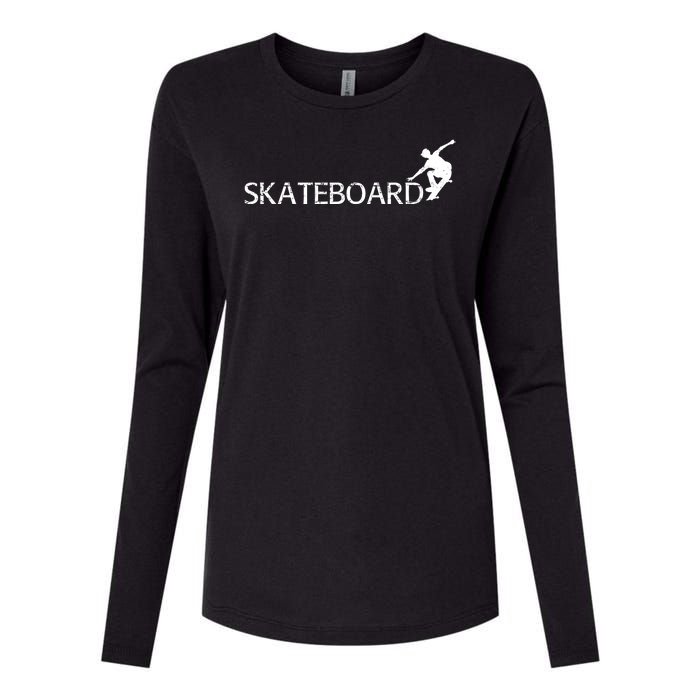 Funny Skateboard Logo Sport Womens Cotton Relaxed Long Sleeve T-Shirt