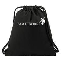 Funny Skateboard Logo Sport Drawstring Bag