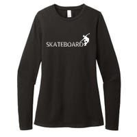 Funny Skateboard Logo Sport Womens CVC Long Sleeve Shirt