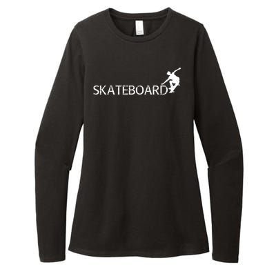 Funny Skateboard Logo Sport Womens CVC Long Sleeve Shirt