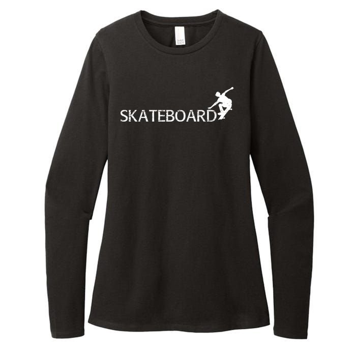 Funny Skateboard Logo Sport Womens CVC Long Sleeve Shirt