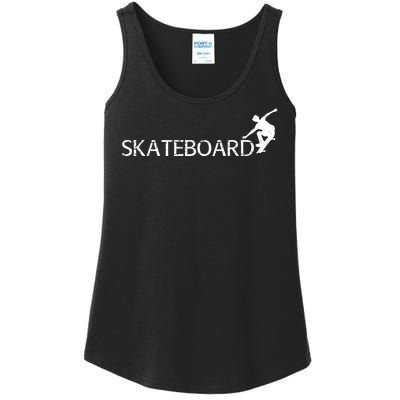 Funny Skateboard Logo Sport Ladies Essential Tank