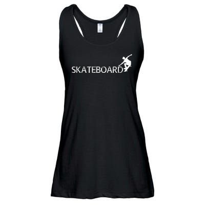 Funny Skateboard Logo Sport Ladies Essential Flowy Tank