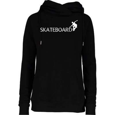 Funny Skateboard Logo Sport Womens Funnel Neck Pullover Hood