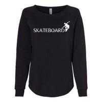 Funny Skateboard Logo Sport Womens California Wash Sweatshirt