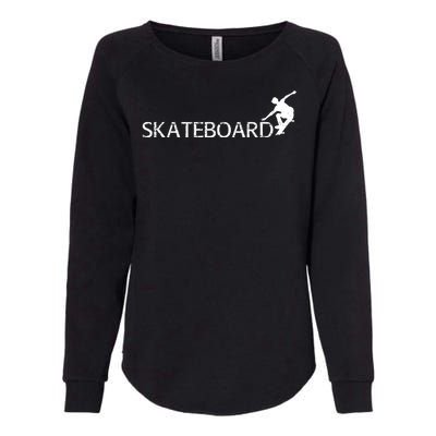 Funny Skateboard Logo Sport Womens California Wash Sweatshirt