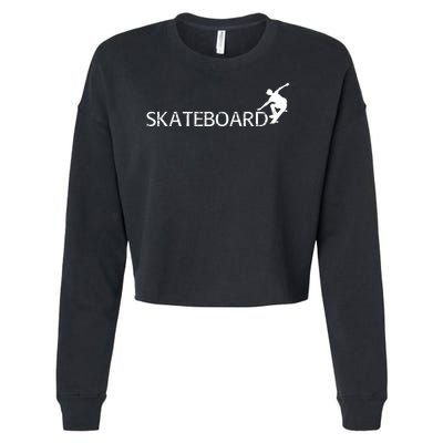 Funny Skateboard Logo Sport Cropped Pullover Crew