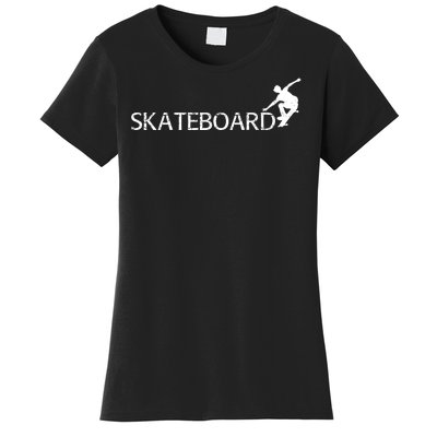 Funny Skateboard Logo Sport Women's T-Shirt