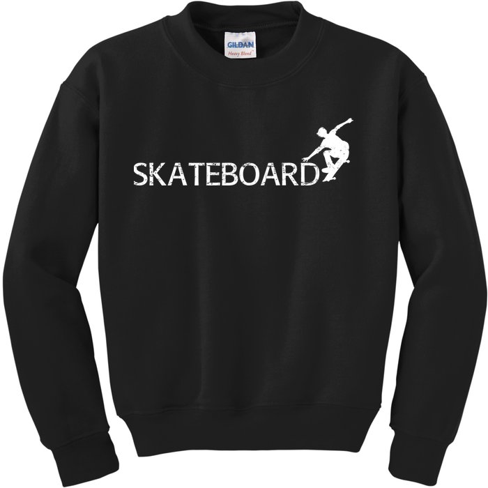 Funny Skateboard Logo Sport Kids Sweatshirt