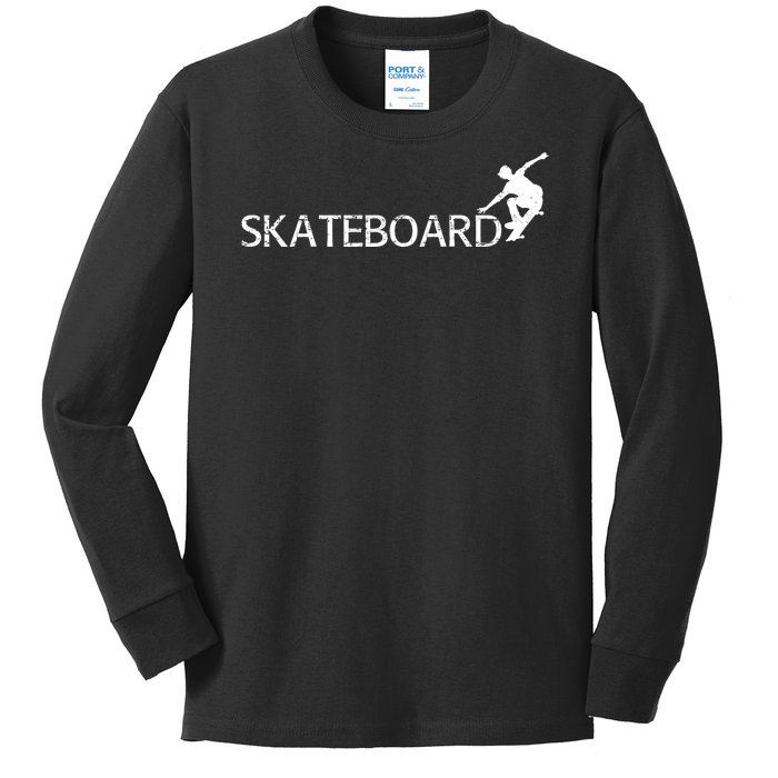 Funny Skateboard Logo Sport Kids Long Sleeve Shirt