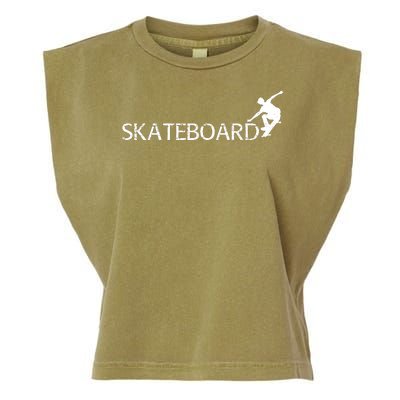 Funny Skateboard Logo Sport Garment-Dyed Women's Muscle Tee