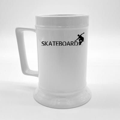 Funny Skateboard Logo Sport Beer Stein