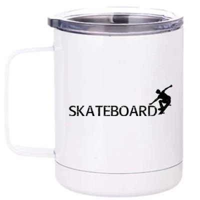 Funny Skateboard Logo Sport 12 oz Stainless Steel Tumbler Cup