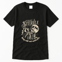 Feral & Sterile Living Wild And Womb Free Funny Racoon Retro Tall T-Shirt