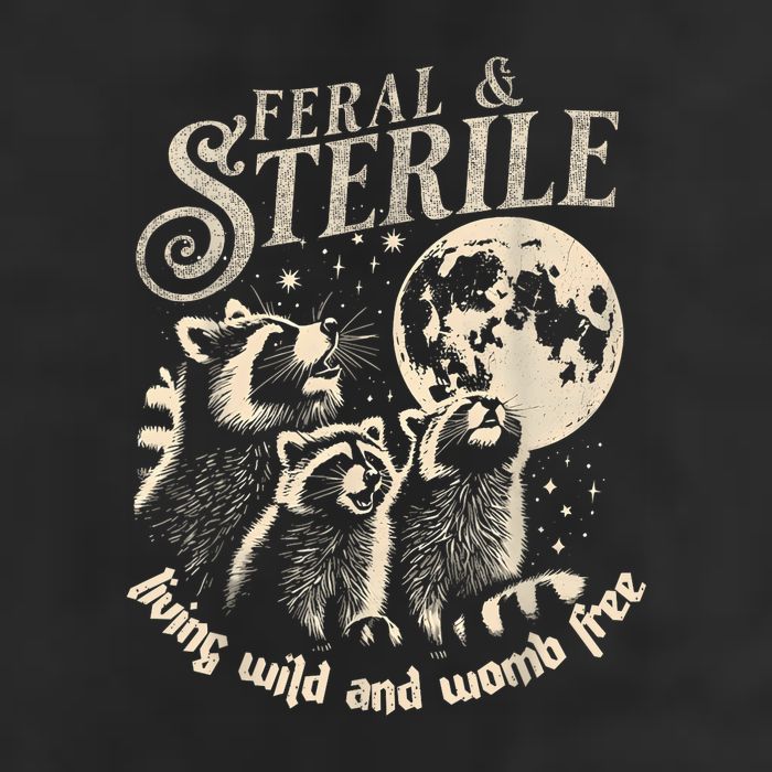 Feral & Sterile Living Wild And Womb Free Funny Racoon Retro 11oz C Handle Ceramic Mug
