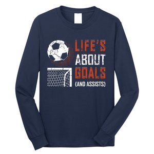 Funny Soccer Lover Girl Boy Teen Soccer Player Fans Coaches Long Sleeve Shirt