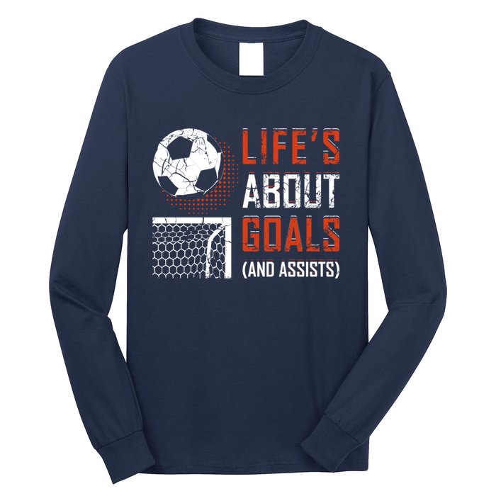 Funny Soccer Lover Girl Boy Teen Soccer Player Fans Coaches Long Sleeve Shirt