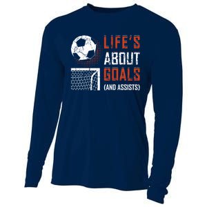 Funny Soccer Lover Girl Boy Teen Soccer Player Fans Coaches Cooling Performance Long Sleeve Crew