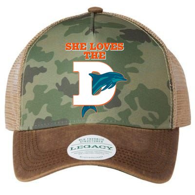 Funny She Loves The D Miami Football Fan Legacy Tie Dye Trucker Hat