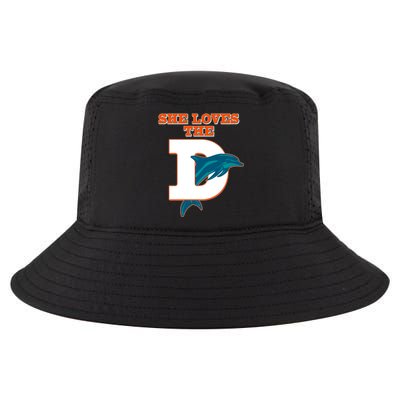 Funny She Loves The D Miami Football Fan Cool Comfort Performance Bucket Hat